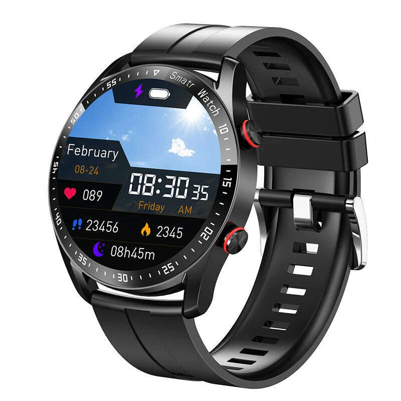 ECG+PPG Bluetooth Call Smart Watch Men Laser Health Blood Pressure Fitnes Sports Watches Man Sports Waterproof Smartwatch+Box - KIMLUD