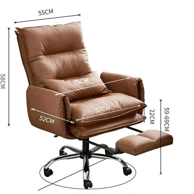 Editor Kawaii Office Chair Vanity Swivel Gaming Ergonomic Office Chair Nordic Waiting Silla Oficina Ergonomica House Furniture - KIMLUD