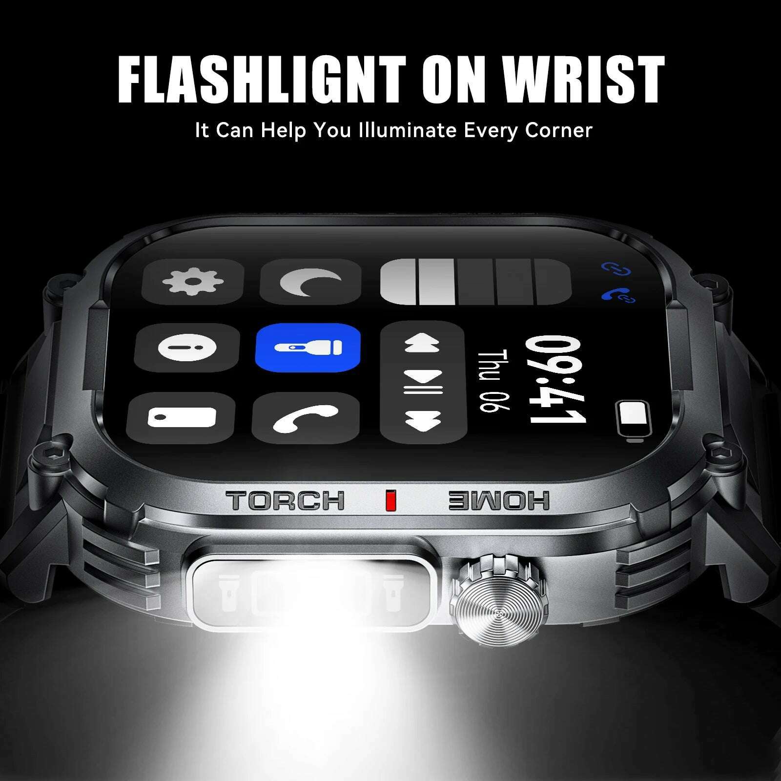 EIGIIS 2024New Smart Watch Men 3ATM Waterproof 2.02"S320B With Compass And LED Flashlight Sports And Fitness Tracking Heart Rate - KIMLUD