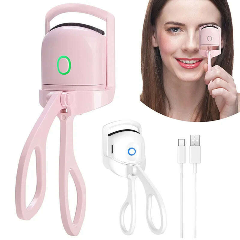 KIMLUD, Electric Eyelash Curler USB Charging Model Fast Heating Portable Eye Lash Perm Shaping and Lasting Curling Thermal Eyelash Clip, KIMLUD Womens Clothes