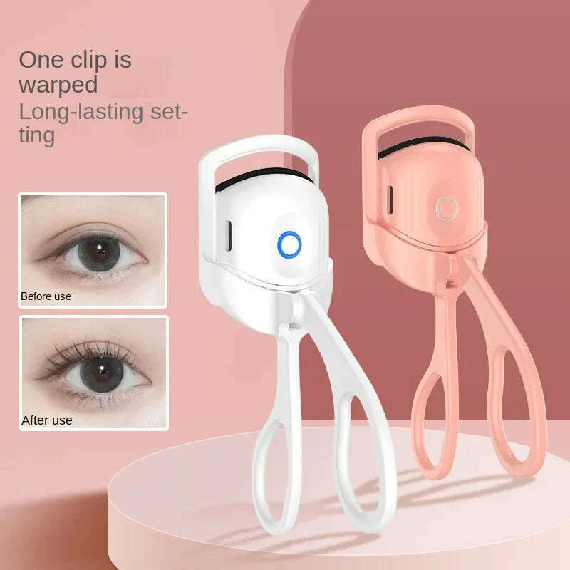 Electric Eyelash Curler USB Charging Model Fast Heating Portable Eye Lash Perm Shaping and Lasting Curling Thermal Eyelash Clip - KIMLUD