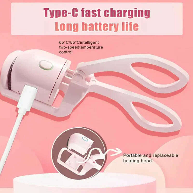 KIMLUD, Electric Eyelash Curler USB Charging Model Fast Heating Portable Eye Lash Perm Shaping and Lasting Curling Thermal Eyelash Clip, KIMLUD Womens Clothes