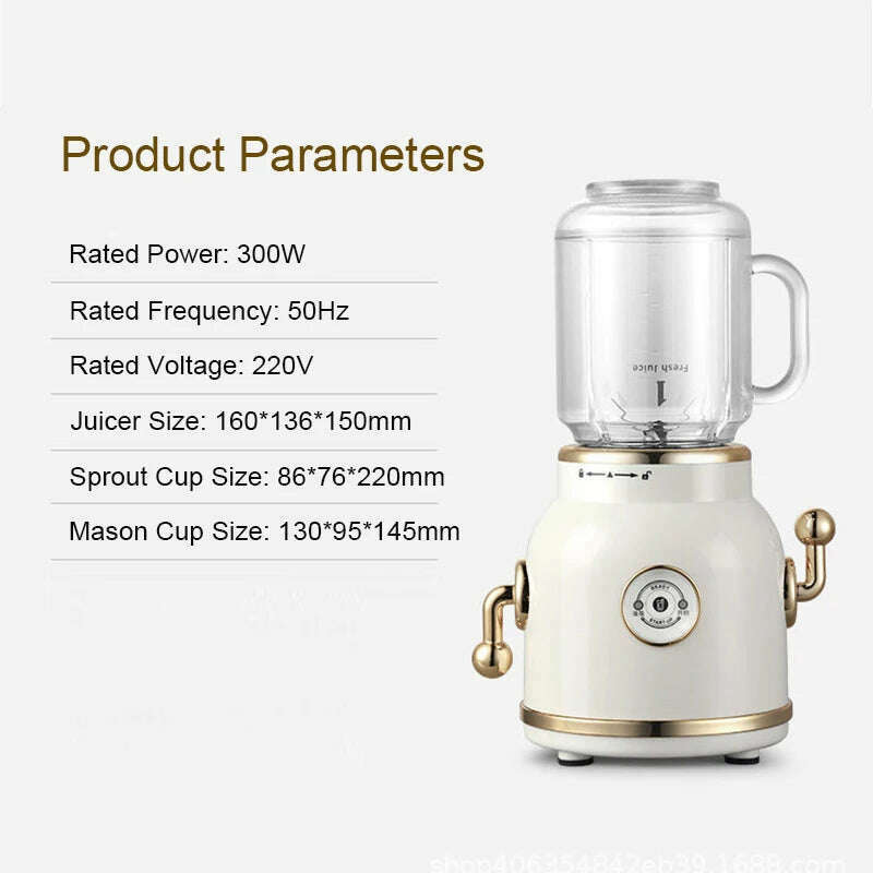 Electric Juicer Mini Portable Baby Food Mixer Grinder Automatic Fruit Juice Extractor Squeezer Smoothie Milkshake Blender Cup EU - KIMLUD