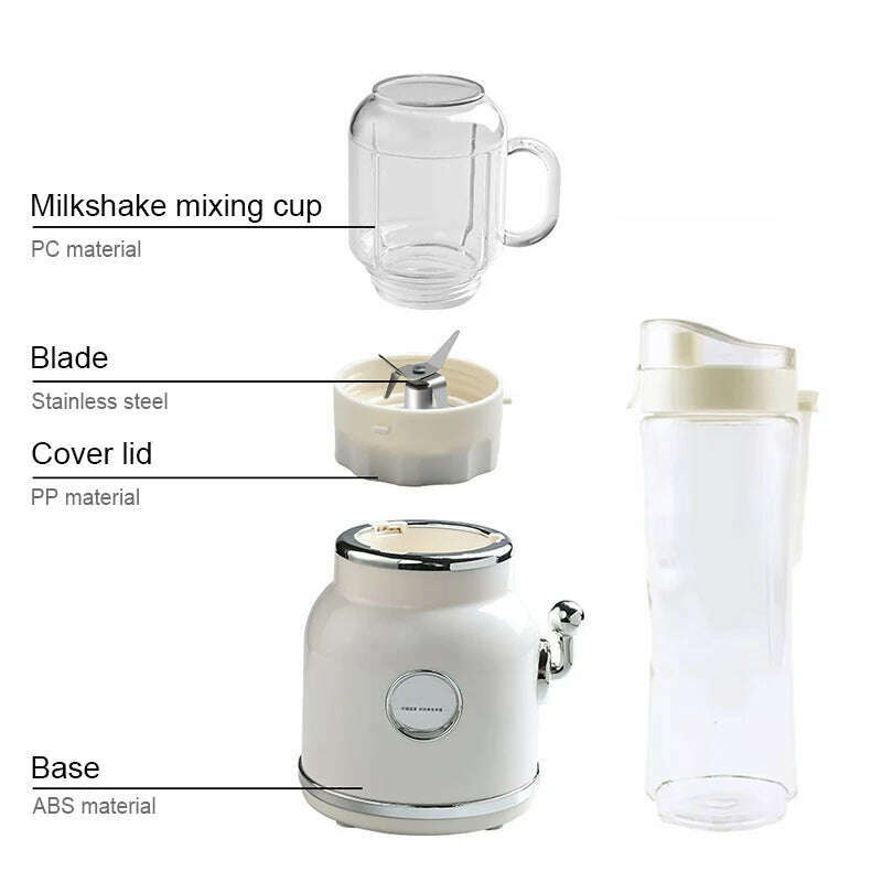 KIMLUD, Electric Juicer Mini Portable Baby Food Mixer Grinder Automatic Fruit Juice Extractor Squeezer Smoothie Milkshake Blender Cup EU, KIMLUD Womens Clothes