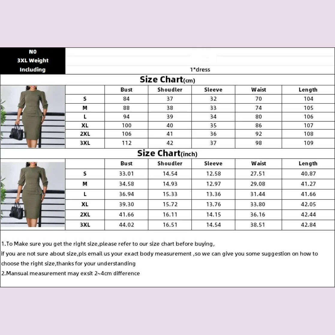 KIMLUD, Elegant Slim dresses for church women O Neck Half Sleeves Peplum Classy Modest Female Office Ladies Classy Gowns Occasion Summer, KIMLUD Womens Clothes