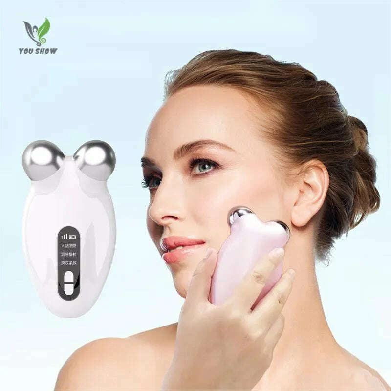 KIMLUD, Ems Microcurrent Facial Beauty Anti-cellulite Double Chin Thermal Vibration Massage Machine Face Lift Firming and Tender Skin, KIMLUD Womens Clothes