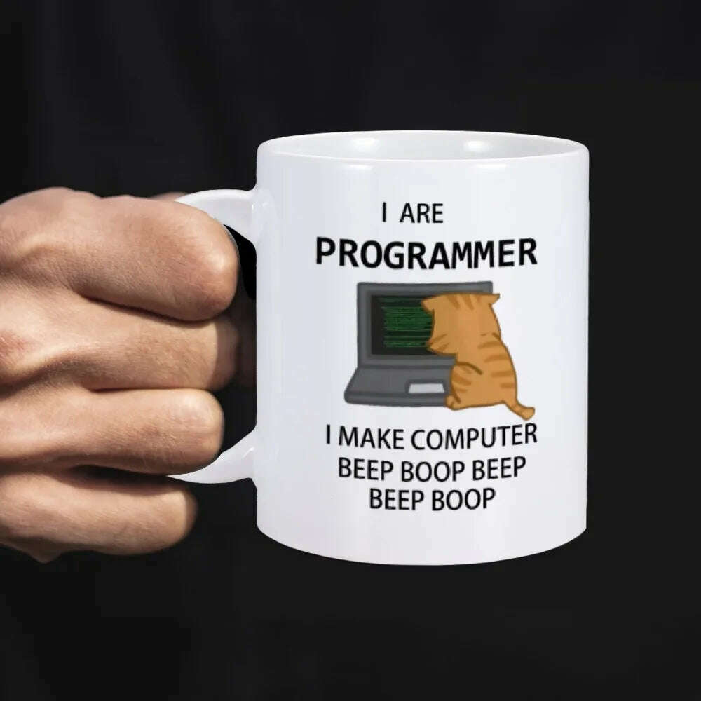 Engineer Mugs Computer Programmer Cups Programming Debugging Teaware Tea Coffee Coffeeware Geek Nerd Coworker Gift Coder Unicode - KIMLUD