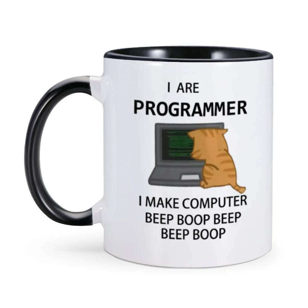 Engineer Mugs Computer Programmer Cups Programming Debugging Teaware Tea Coffee Coffeeware Geek Nerd Coworker Gift Coder Unicode - KIMLUD