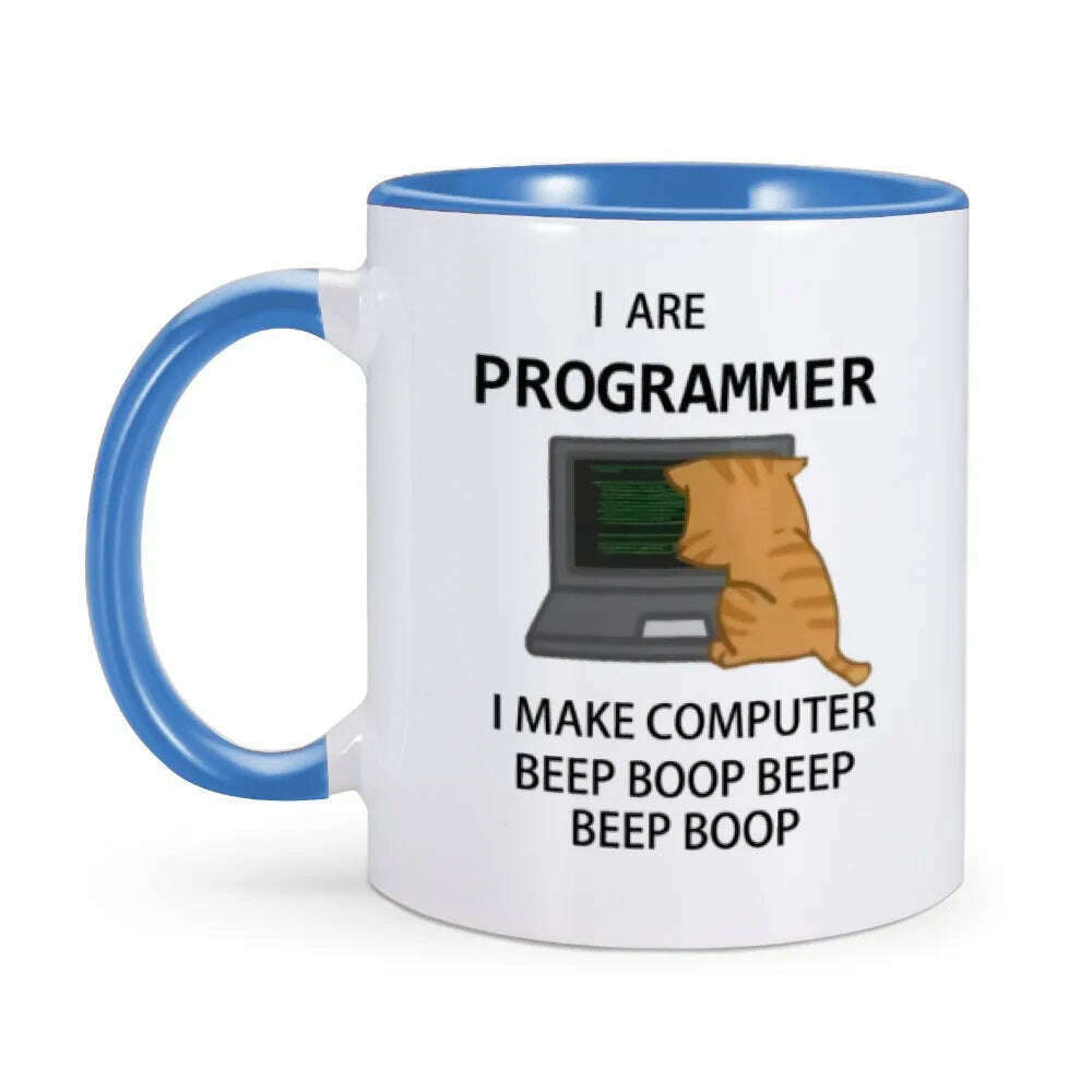 Engineer Mugs Computer Programmer Cups Programming Debugging Teaware Tea Coffee Coffeeware Geek Nerd Coworker Gift Coder Unicode - KIMLUD