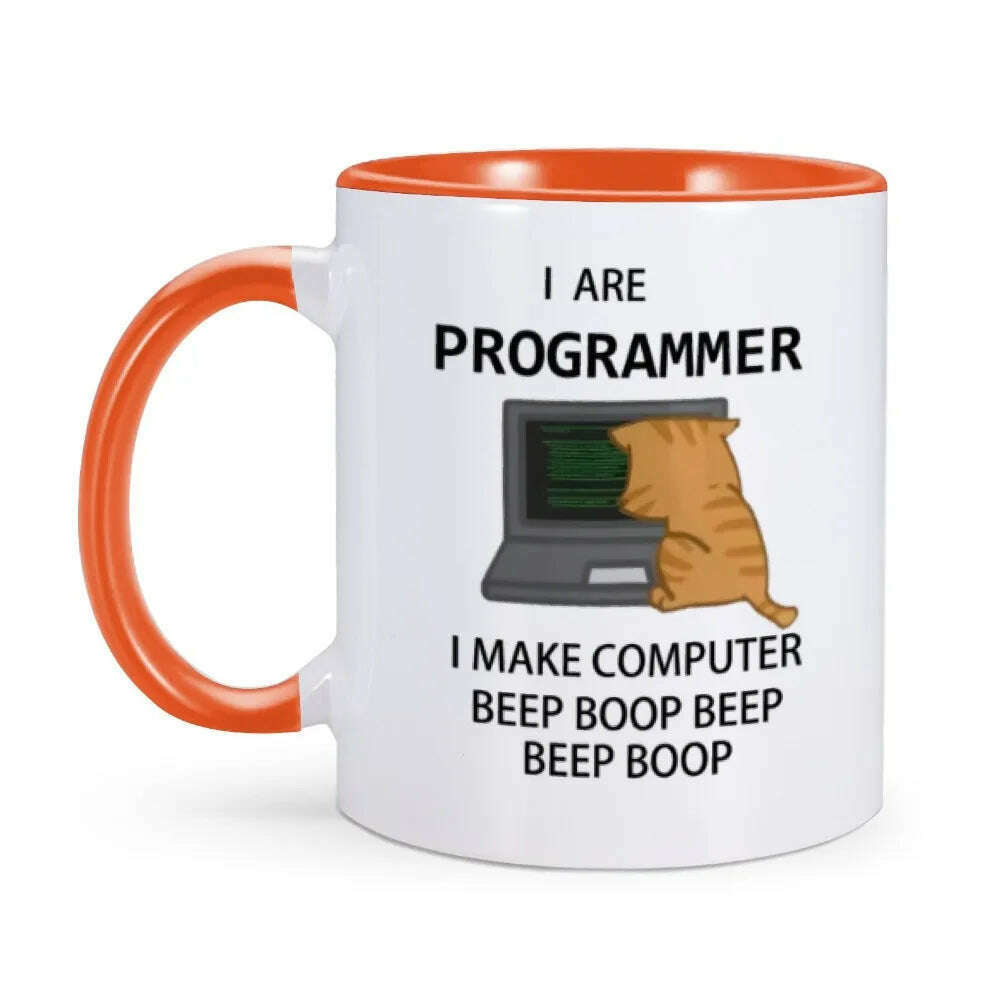 Engineer Mugs Computer Programmer Cups Programming Debugging Teaware Tea Coffee Coffeeware Geek Nerd Coworker Gift Coder Unicode - KIMLUD