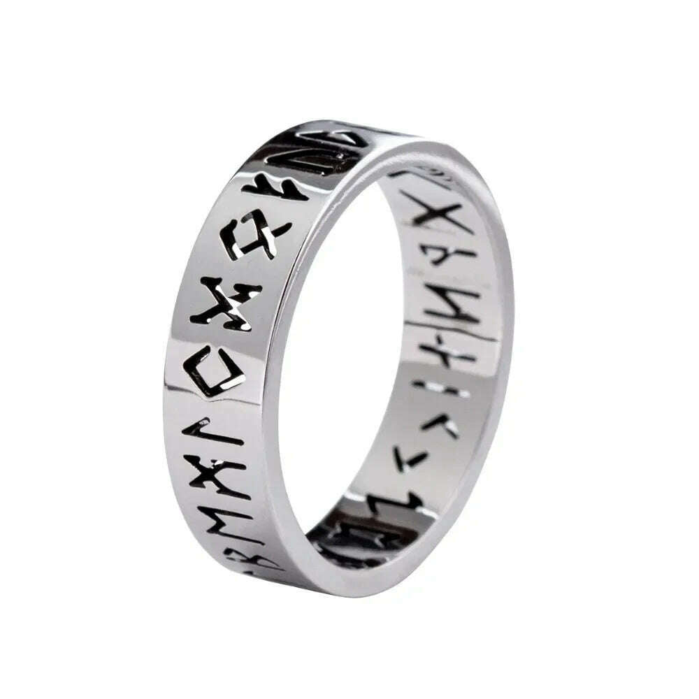 KIMLUD, European and American New Retro Simple Geometric Women ring Fashion Personality Niche Design ring wholesale, H-A795492-Silver / 11, KIMLUD APPAREL - Womens Clothes