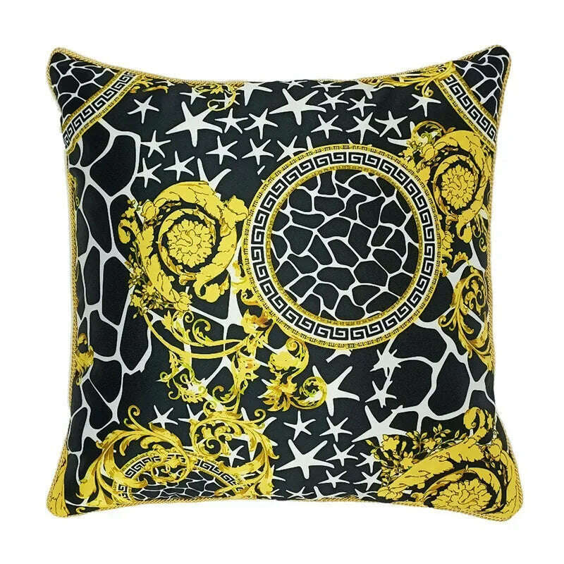 European Style Throw Pillow Cover Indoor Sofa Cushion Classic Geometric Vine Printed - KIMLUD