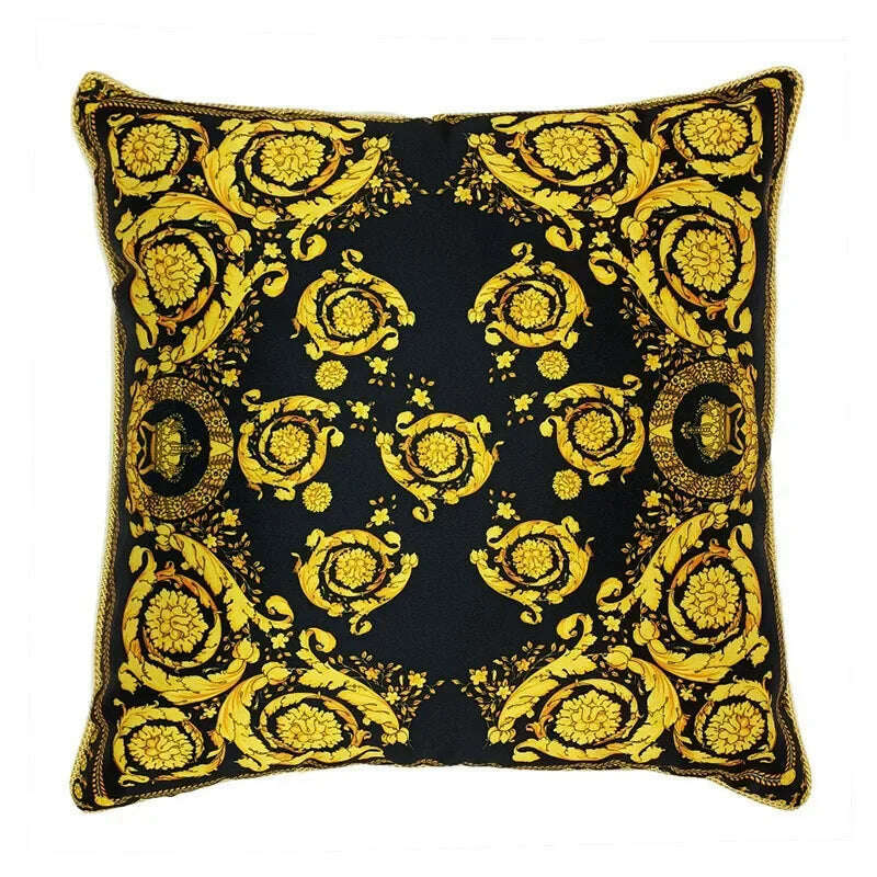 European Style Throw Pillow Cover Indoor Sofa Cushion Classic Geometric Vine Printed - KIMLUD