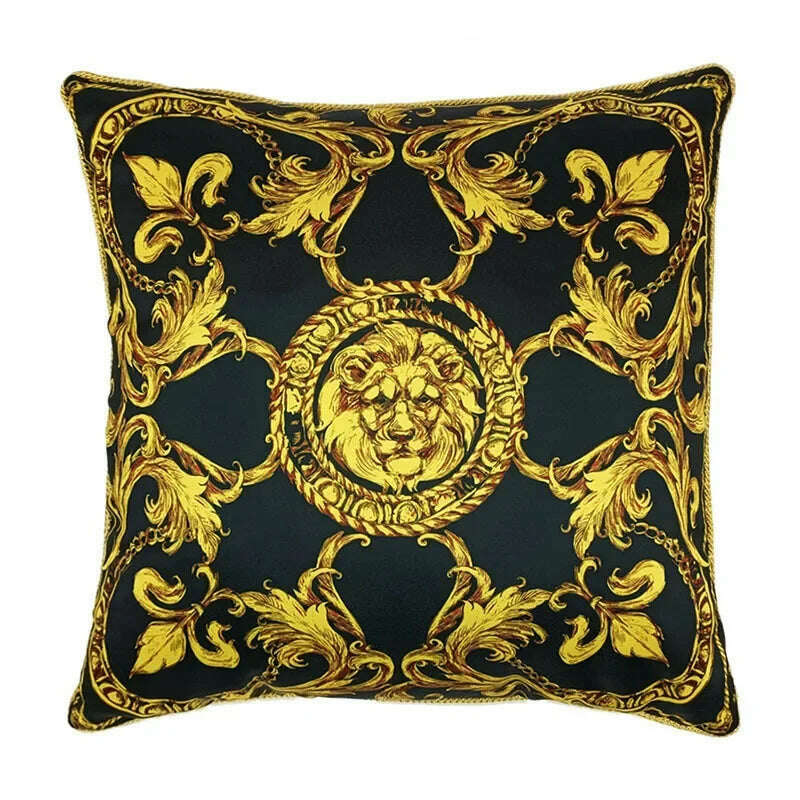 European Style Throw Pillow Cover Indoor Sofa Cushion Classic Geometric Vine Printed - KIMLUD