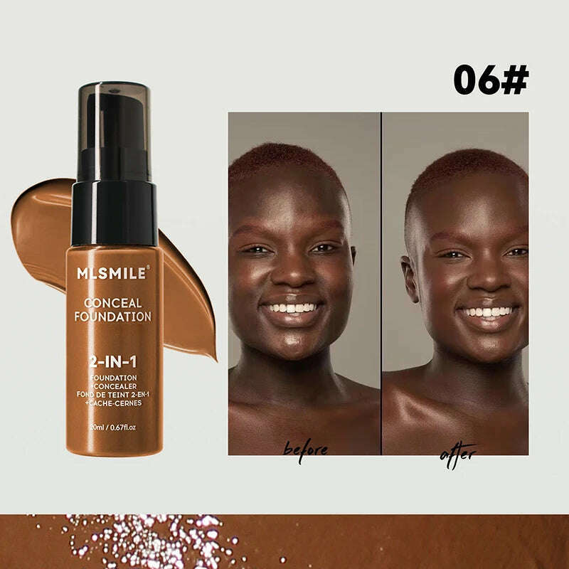 Face Foundation Cream Oil-Control Matte BBCream Waterproof Lasting Concealer Liquid Full Coverage Matte Base Professional Makeup - KIMLUD