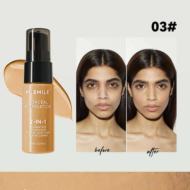 Face Foundation Cream Oil-Control Matte BBCream Waterproof Lasting Concealer Liquid Full Coverage Matte Base Professional Makeup - KIMLUD