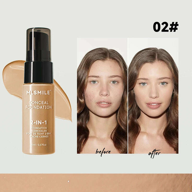 Face Foundation Cream Oil-Control Matte BBCream Waterproof Lasting Concealer Liquid Full Coverage Matte Base Professional Makeup - KIMLUD