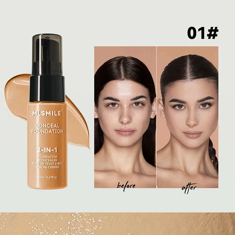 Face Foundation Cream Oil-Control Matte BBCream Waterproof Lasting Concealer Liquid Full Coverage Matte Base Professional Makeup - KIMLUD