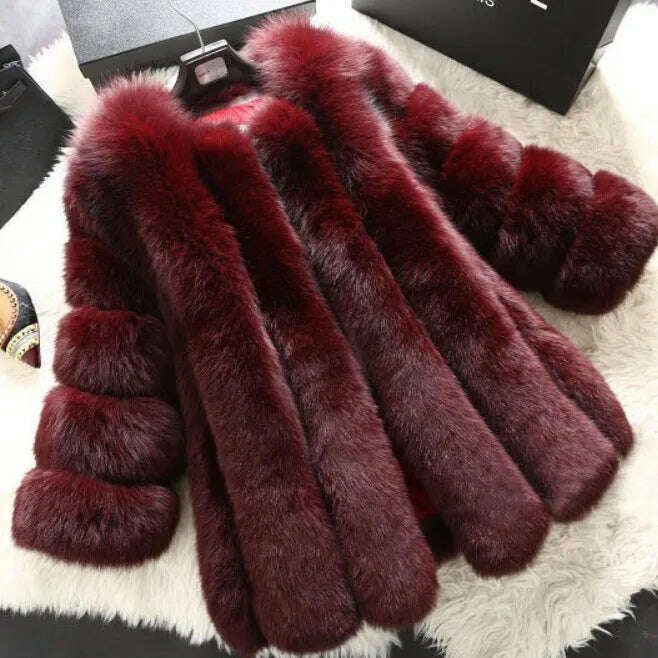 Fall Faux Fur Jackets for Women Long Puff Sleeve Woman Coat Solid Short Warmth Outerwear Clause Ladies Elegant Streetwear - KIMLUD