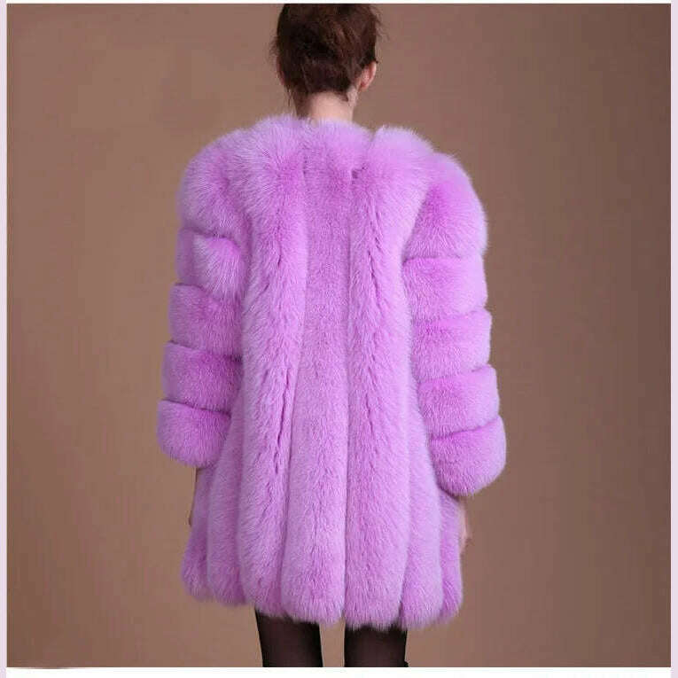 Fall Faux Fur Jackets for Women Long Puff Sleeve Woman Coat Solid Short Warmth Outerwear Clause Ladies Elegant Streetwear - KIMLUD