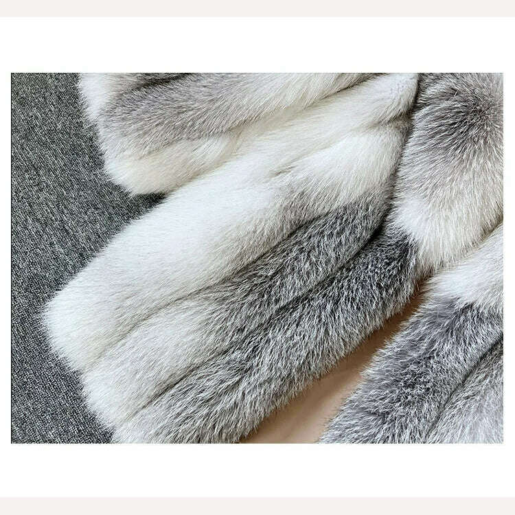 KIMLUD, Fangtai 2023 Natural Real Fox Fur Coat Women Fur Coat Winter Warm Luxury Plus Size Jackets Clothing Free Shipping Female Vest, KIMLUD Womens Clothes