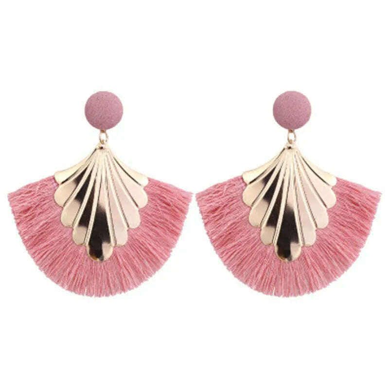 KIMLUD, Fashion Bohemian Big Tassel Earrings for Women 2023 Trendy flamenca Large Fringe Drop Dangle Earring Pendientes Jewelry brincos, KIMLUD Womens Clothes