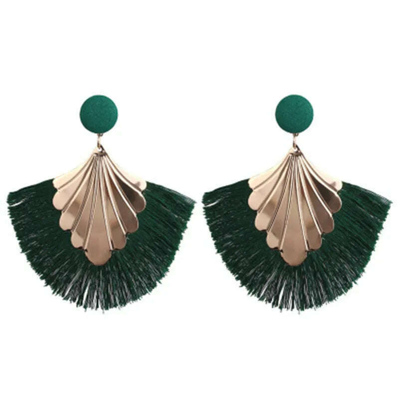 KIMLUD, Fashion Bohemian Big Tassel Earrings for Women 2023 Trendy flamenca Large Fringe Drop Dangle Earring Pendientes Jewelry brincos, ED238-3, KIMLUD APPAREL - Womens Clothes