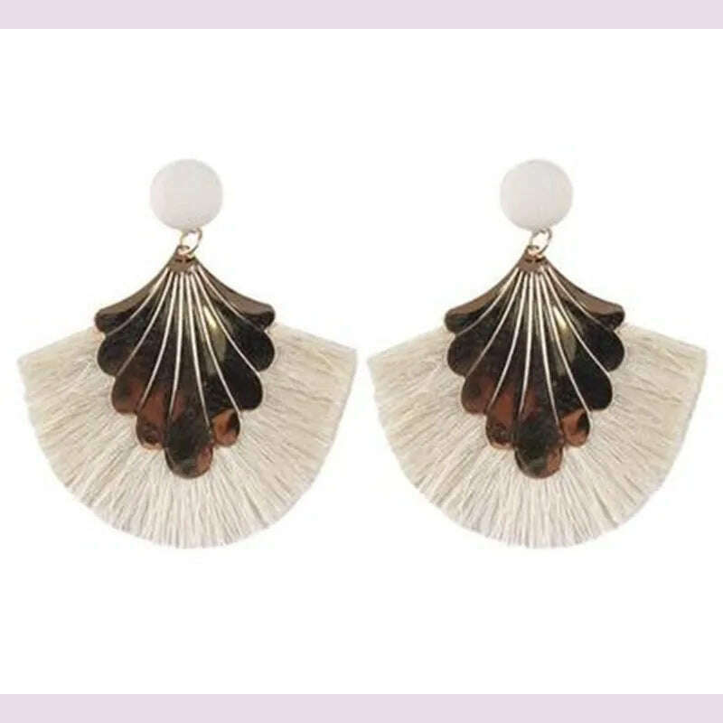 KIMLUD, Fashion Bohemian Big Tassel Earrings for Women 2023 Trendy flamenca Large Fringe Drop Dangle Earring Pendientes Jewelry brincos, ED238-9, KIMLUD APPAREL - Womens Clothes