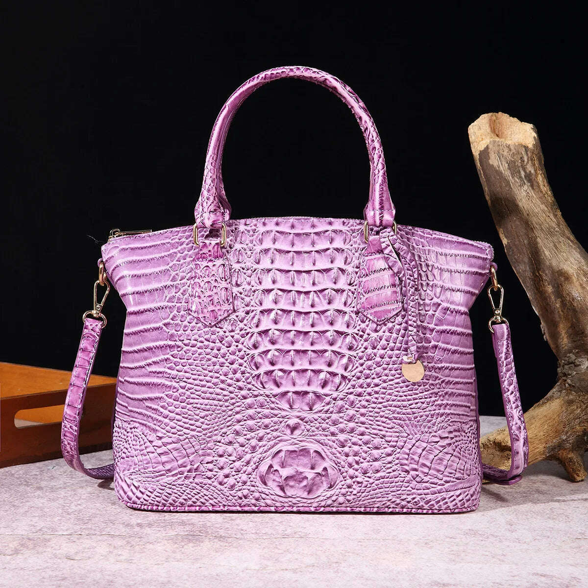 Fashion Colorful Alligator Women Handbags Designer Retro Crocodile Pattern Tote Bag Luxury Pu Leather Shoulder Crossbody Bags - KIMLUD