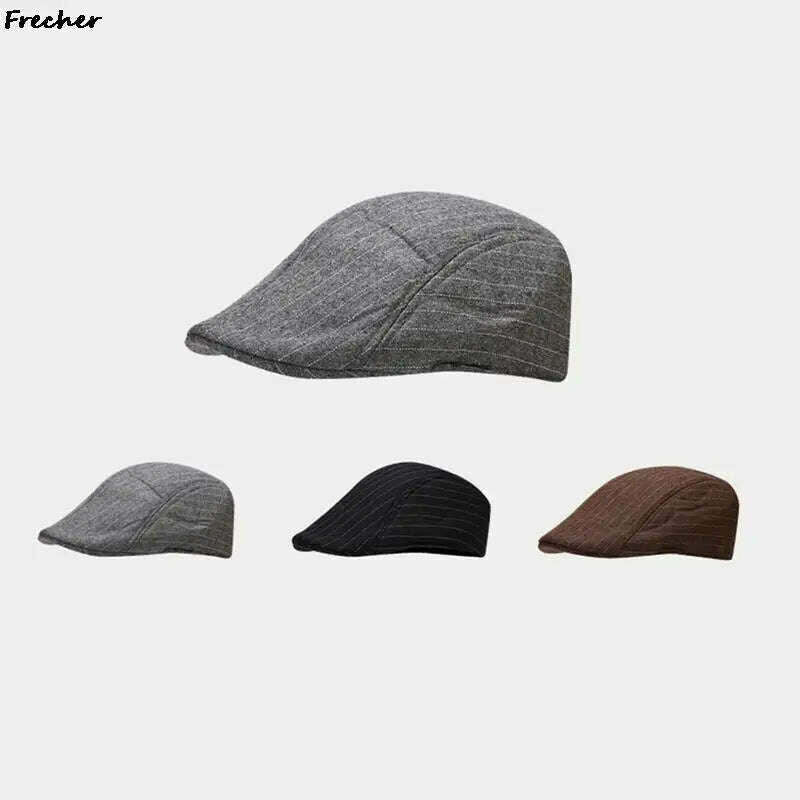 KIMLUD, Fashion England Beret Hats British Style Men Detective Caps Office Newsboy Cap Retro Warm Wool Driving Hats Winter Spring Gorras, KIMLUD Womens Clothes