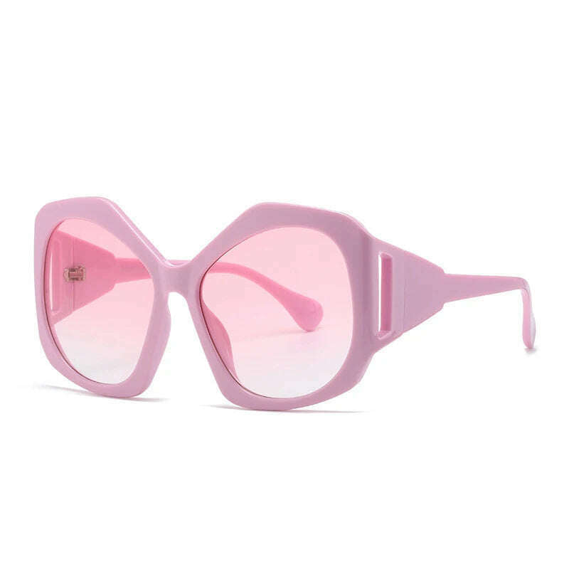 KIMLUD, Fashion Oversized Cat Eye Pink Y2K Sunglasses Women Vintage Brand Punk Sun Glasses For Female Big Frame Shades UV400 Eyewear, KIMLUD Womens Clothes