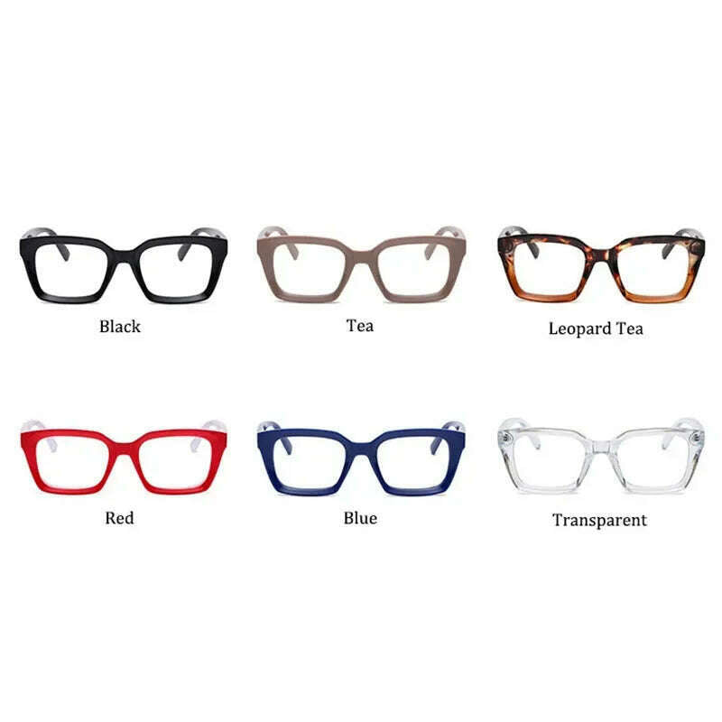 KIMLUD, Fashion Reading Glasses Women 2023 New Square Anti Blue Light Presbyopia Eyegalsses Vintage Computer Optical Eyewear +1 .0~ +3.5, KIMLUD Womens Clothes