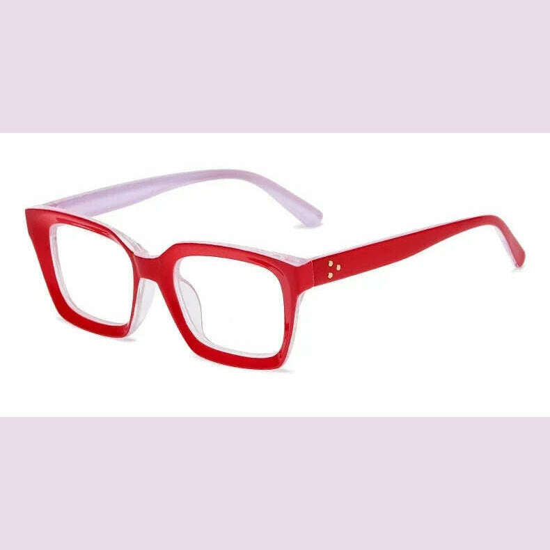 KIMLUD, Fashion Reading Glasses Women 2023 New Square Anti Blue Light Presbyopia Eyegalsses Vintage Computer Optical Eyewear +1 .0~ +3.5, +250 / Red, KIMLUD APPAREL - Womens Clothes