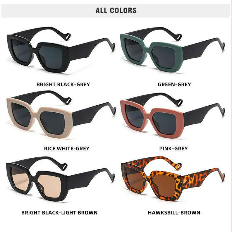 KIMLUD, Fashion Square Sunglasses Men Luxury Brand Designer Glasses Woman Eyeglasses Luxury Retro High Quality UV400 Gafas De Sol, KIMLUD Womens Clothes