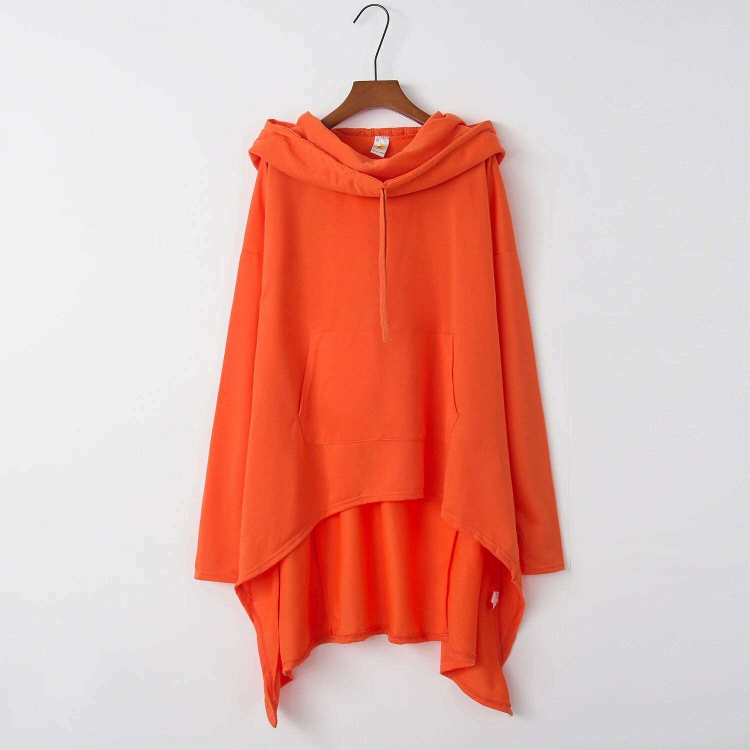 Fashion Trends New European and N Pure Color Long Hoodie - KIMLUD