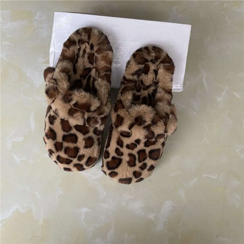 KIMLUD, Fashion  Women'S Slippers Soft High Imitation Mink Hair Slippers Flat Bottom Home Shoes Color Choice Support Customization, KIMLUD Womens Clothes