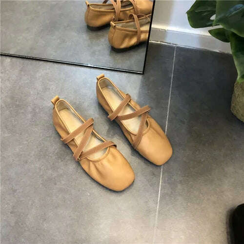 Fashionable Flat Bottom French Small Red Ballet Shoes 2023 New Spring and Autumn Casual Women's Shoes with Shallow Mouth - KIMLUD