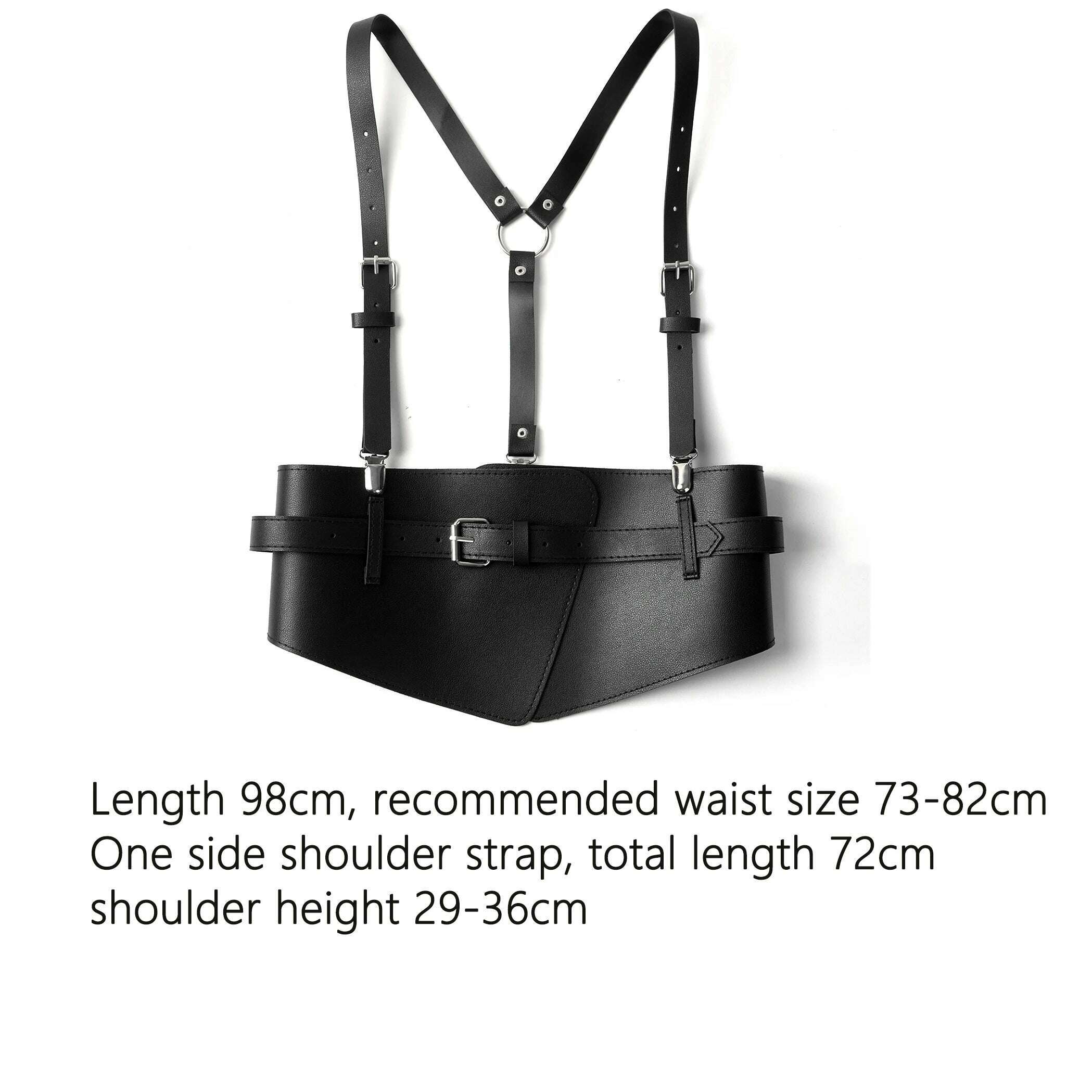 Fashionable Women's Strap Shoulder Belts For Lady Waistband Suspender Decorative Skirt Goth Adjustable For Shirt Dress Overcoat - KIMLUD