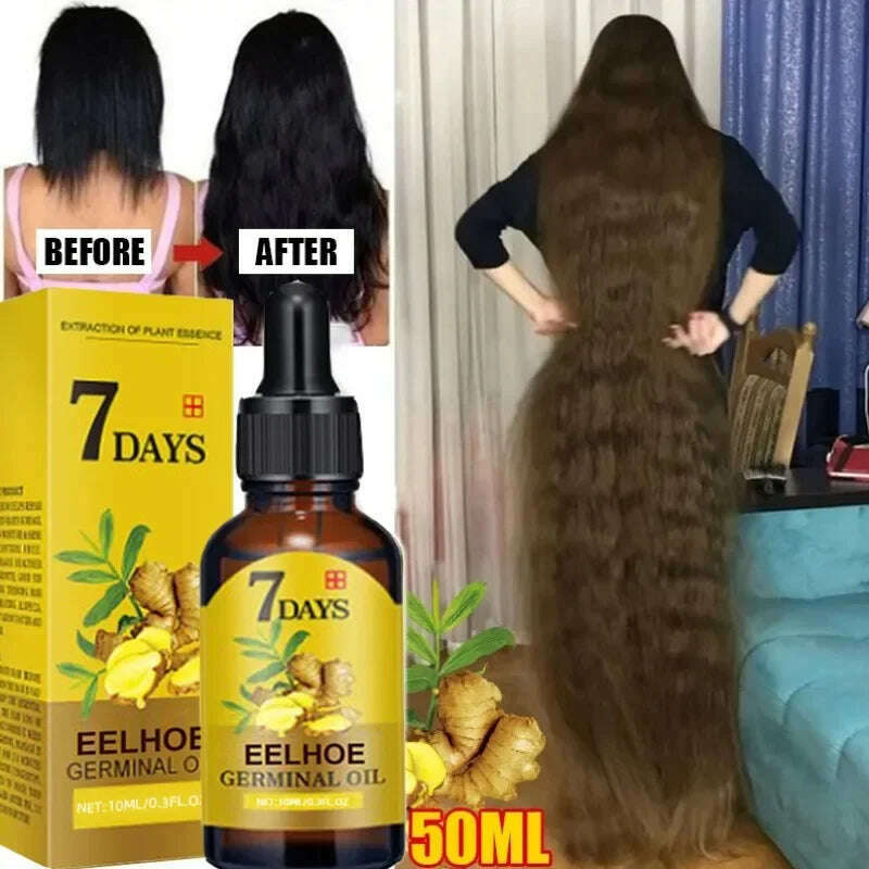 KIMLUD, Fast Hair Growth Ginger Growth Hair Oil Treatment Anti Hair Loss Men Women Scalp Treatment Serum Products Beauty Health, KIMLUD Womens Clothes