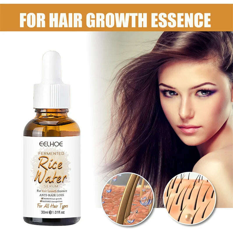 KIMLUD, Fermented Rice Water Serum Hair Growth For Thinning Hair And Hair Loss Hair Essence Oil, KIMLUD Womens Clothes