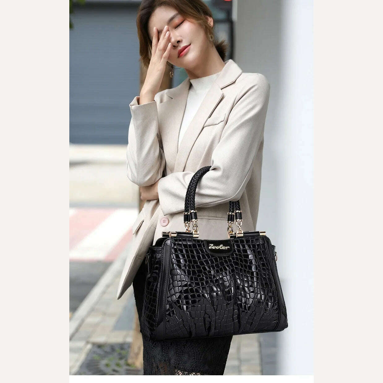 KIMLUD, Few in stock,hurry to buy！ZOOLER Original Full 100% Real Leather Handbags Soft Skin Genuine Leather Bag Costly Women Bags #QS220, KIMLUD Womens Clothes