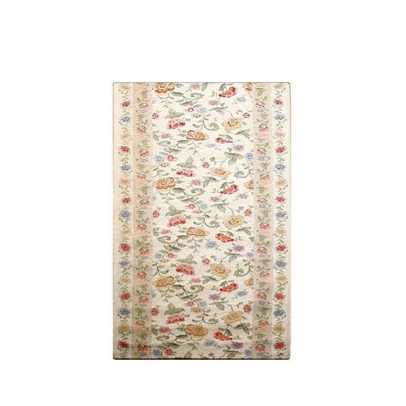 Flower Long Hallway Carpet Home Bedside Balcony Floor Mat Pastoral Corridor Area Rug Home Hotel Aisle Runners Carpet Europe Rug - KIMLUD