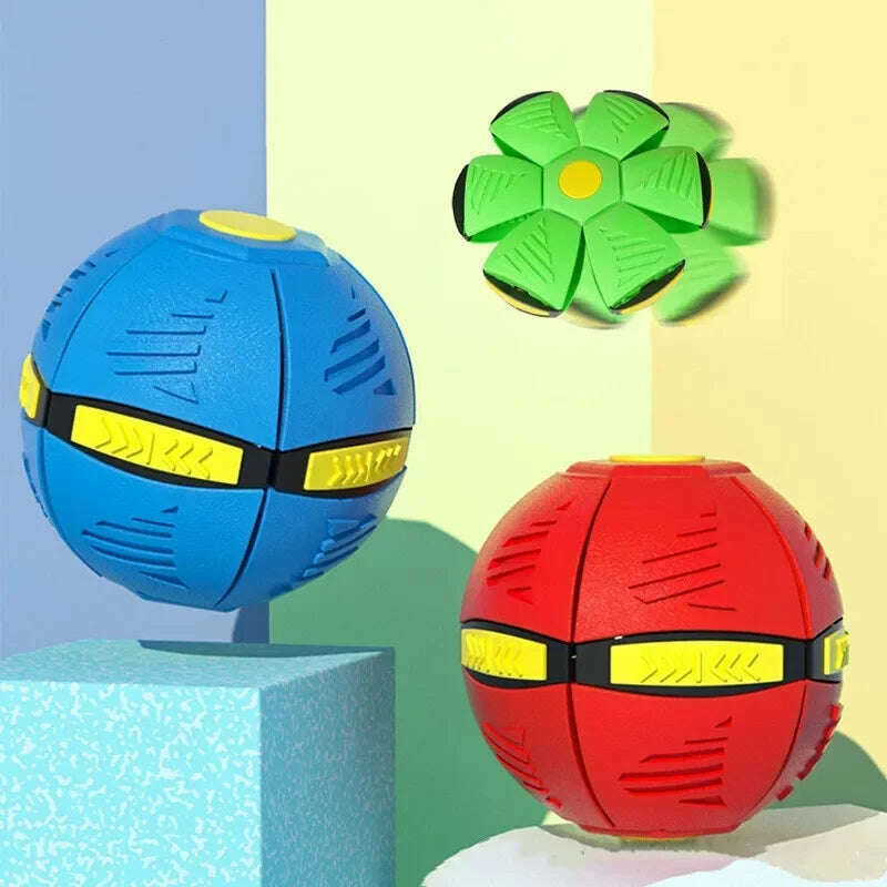 Flying Disc Interactive Flying Saucer Ball Dog Toys Transformable Outdoor Dog Training Toy Pelota Dogs Training Toys Accessoire - KIMLUD