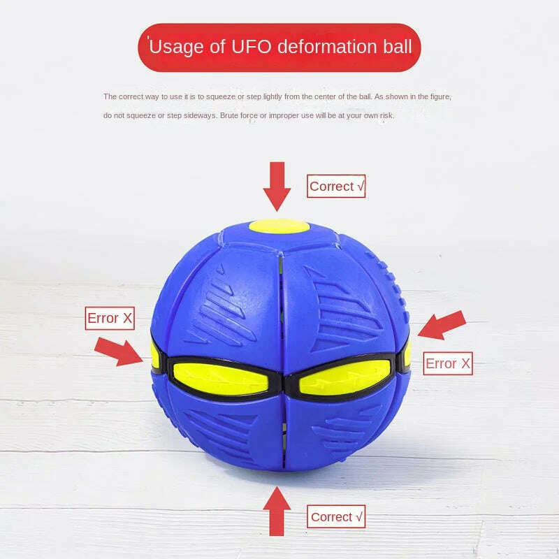 Flying Disc Interactive Flying Saucer Ball Dog Toys Transformable Outdoor Dog Training Toy Pelota Dogs Training Toys Accessoire - KIMLUD