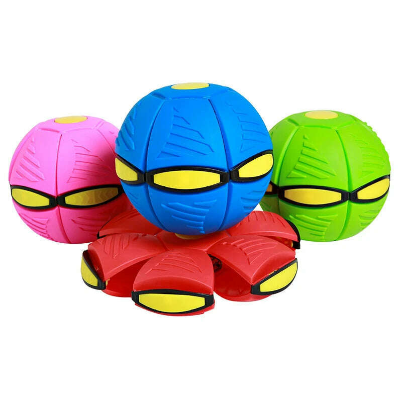 Flying Saucer Ball Magic Deformation Light Flying Toys, Decompression Children Outdoor Fun Gift Parent-child Interactive - KIMLUD