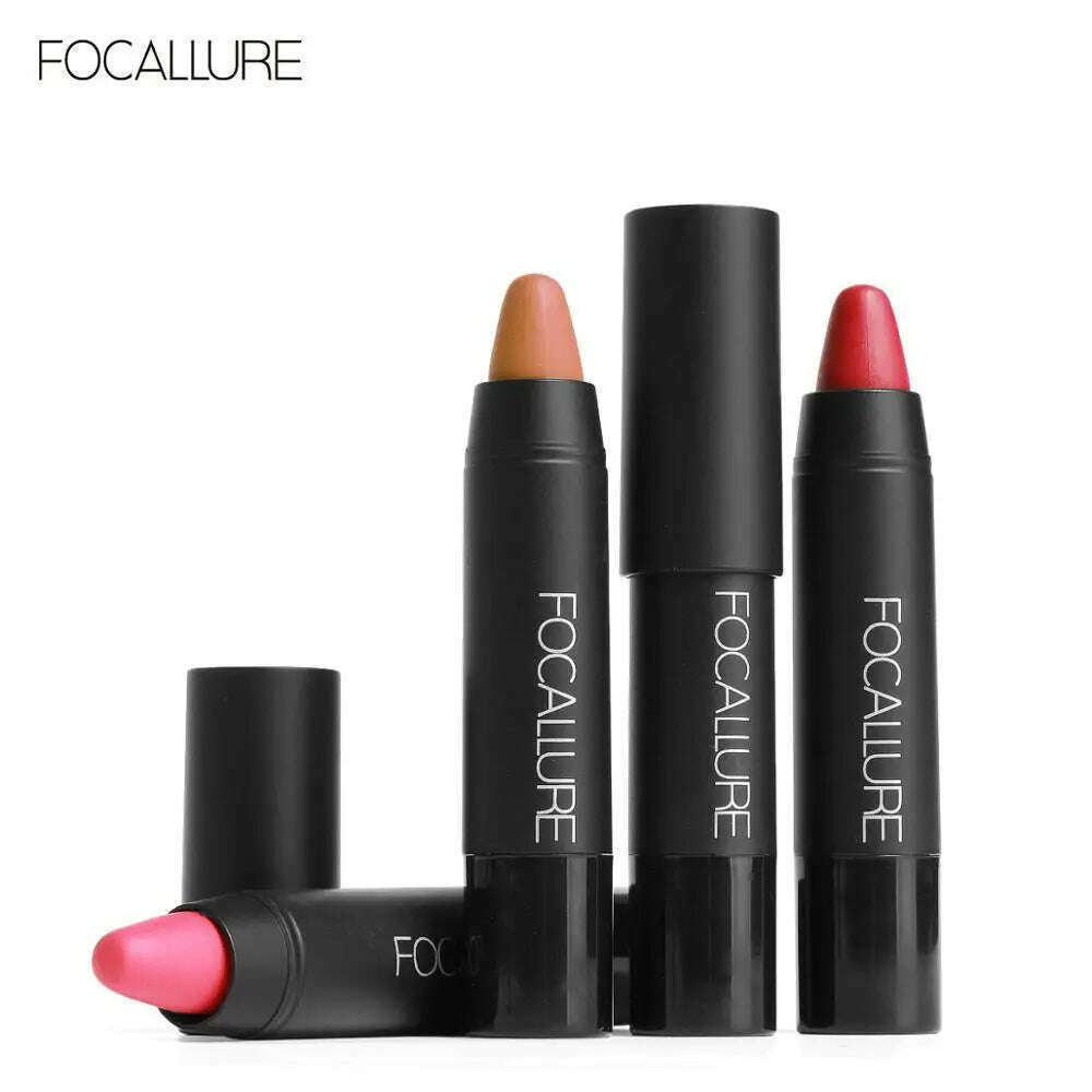 KIMLUD, Focallure Matte Lipstick 19 Colors Waterproof Matte Lipsticks Soft Texture Lip Stick Cosmetic Sext Red Nude Lip Makeup Batom, KIMLUD Womens Clothes