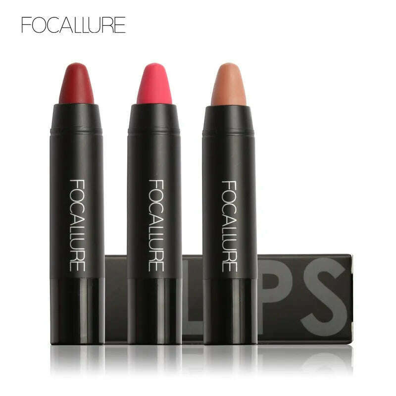 Focallure Matte Lipstick 19 Colors Waterproof Matte Lipsticks Soft Texture Lip Stick Cosmetic Sext Red Nude Lip Makeup Batom - KIMLUD