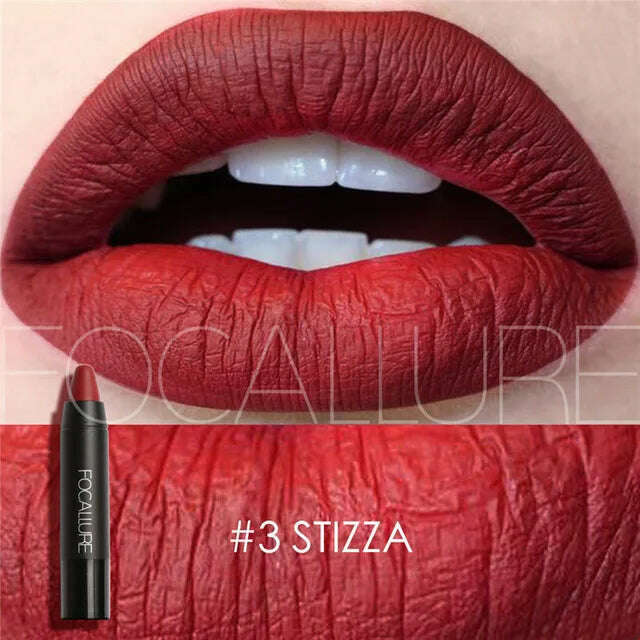 Focallure Matte Lipstick 19 Colors Waterproof Matte Lipsticks Soft Texture Lip Stick Cosmetic Sext Red Nude Lip Makeup Batom - KIMLUD