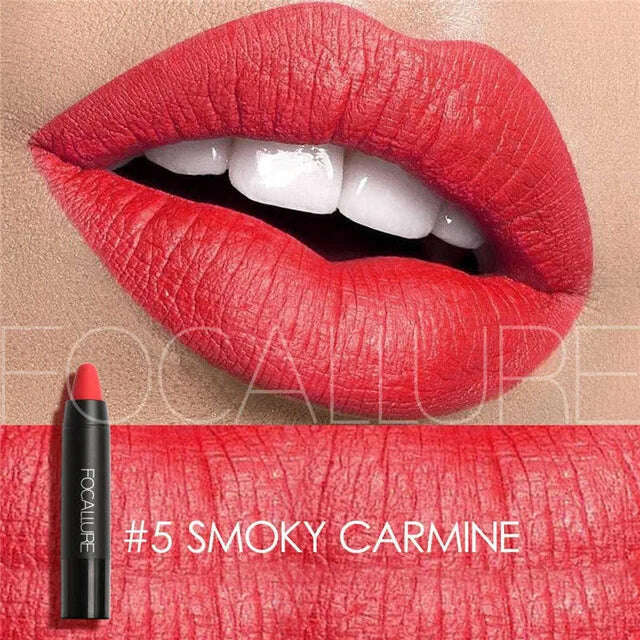 Focallure Matte Lipstick 19 Colors Waterproof Matte Lipsticks Soft Texture Lip Stick Cosmetic Sext Red Nude Lip Makeup Batom - KIMLUD