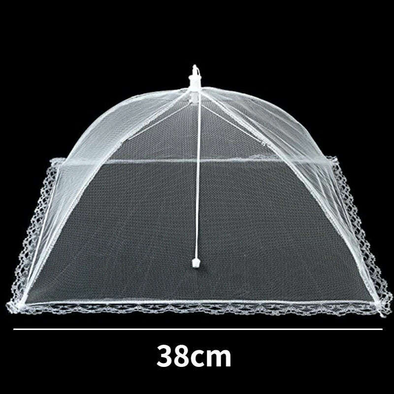 KIMLUD, Foldable Food Mesh Cover Fly Anti Mosquito Pop-Up Food Cover Umbrella Meal Vegetable Fruit Breathable Cover Kitchen Accessories, 38x38cm, KIMLUD APPAREL - Womens Clothes